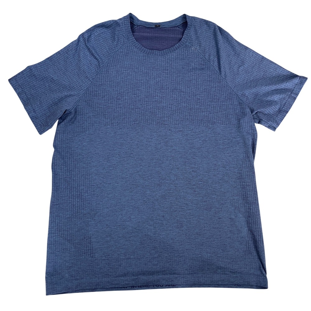 Lululemon Metal Vent Tech Short Sleeve Performance Shirt Mens XL Blue Gym